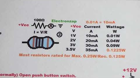 Current through 100 ohm resistor and wattage