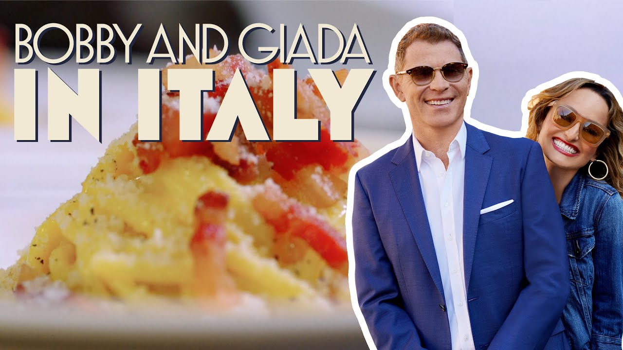 Bobby Flay and Giada De Laurentiis Eat Iconic Pasta alla Carbonara in Rome | discovery+ | Food Network