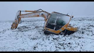 Valtra, New Holland and Hyundai 145 stuck on moors. recovery by J & R Millington with winch tractor. by joe millington 1,338 views 3 years ago 3 minutes, 34 seconds