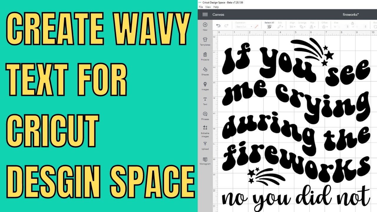 How To Create Wavy Text For Cricut Design Space Curvy Groovy Fonts