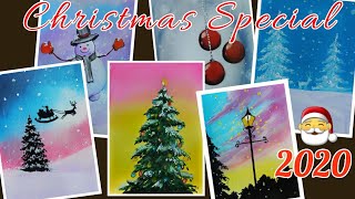 6 Awesome yet Fun Christmas Day Special 2020 Drawing/Painting/Card Ideas for beginners - Merry Chris screenshot 1