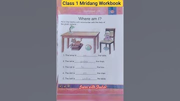Class - 1 Mridang Workbook Worksheets #primaryschool #english #mridang #workbook #worksheet#learning