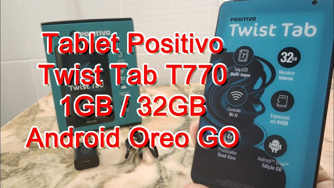 Tablet Positivo Twist Tab T770 1GB 32GB Android Oreo GO - YouTube
