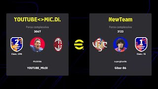 eFOOTBALL 2024: MiC.Di. vs NEWTEAM - MATCH VS 15°AL MONDO - DREAM TEAM