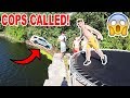 TRAMPOLINE FLIPS OFF A CLIFF! (COPS CALLED)