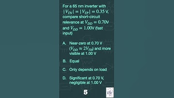 VLSI Design Quiz 18 #vlsidesign #semiconductor