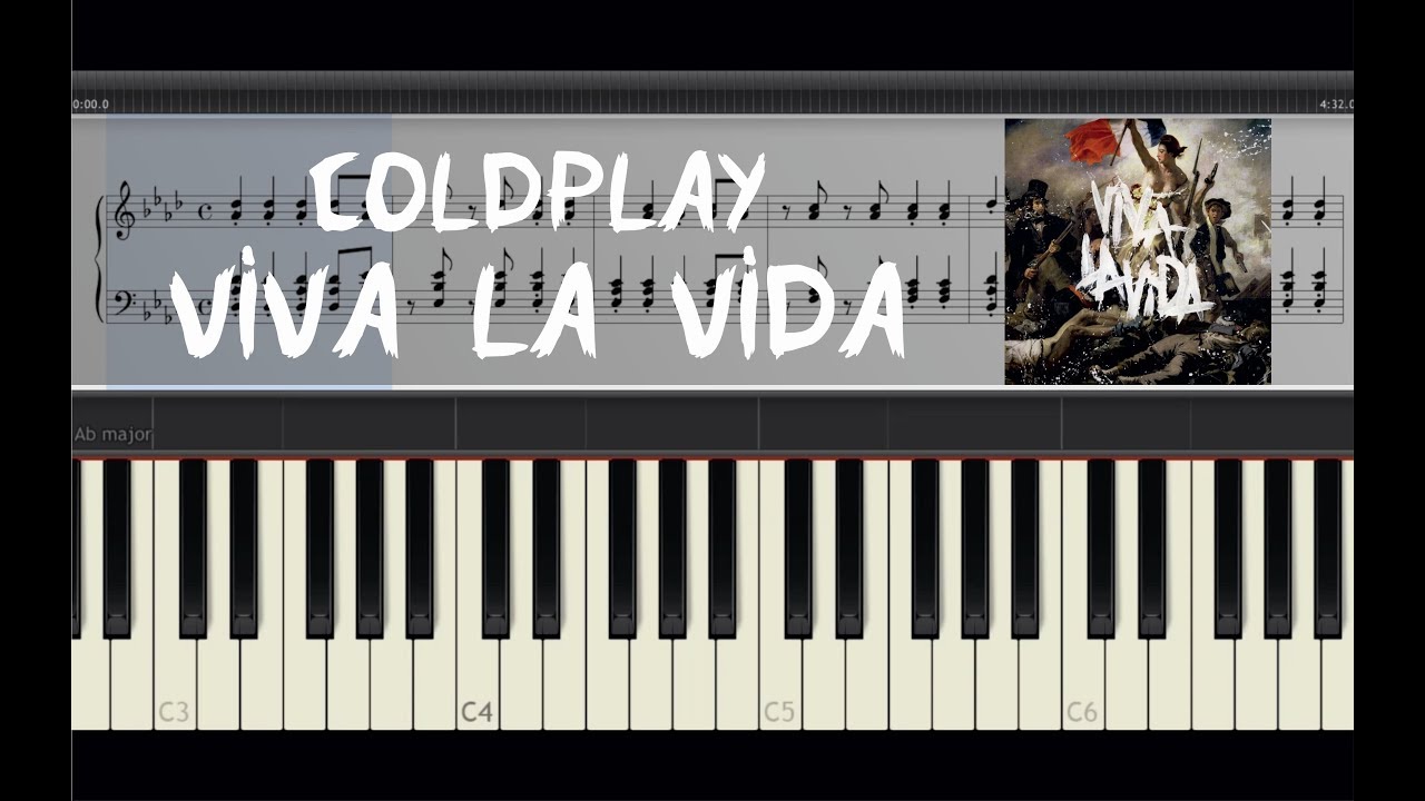 coldplay viva la vida piano tutorial by amadeus synthesia amadeus sheets