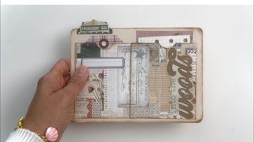 Double Pockets Tutorial NO Fuss CUTTING ✂️ SCRAP STRIPS Junk Journal Summer File Folder