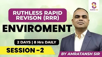 Lecture 2 | Ruthless Rapid Revision (RRR) | Environment | Prelims 2025 | UPSC CSE | Sunya IAS