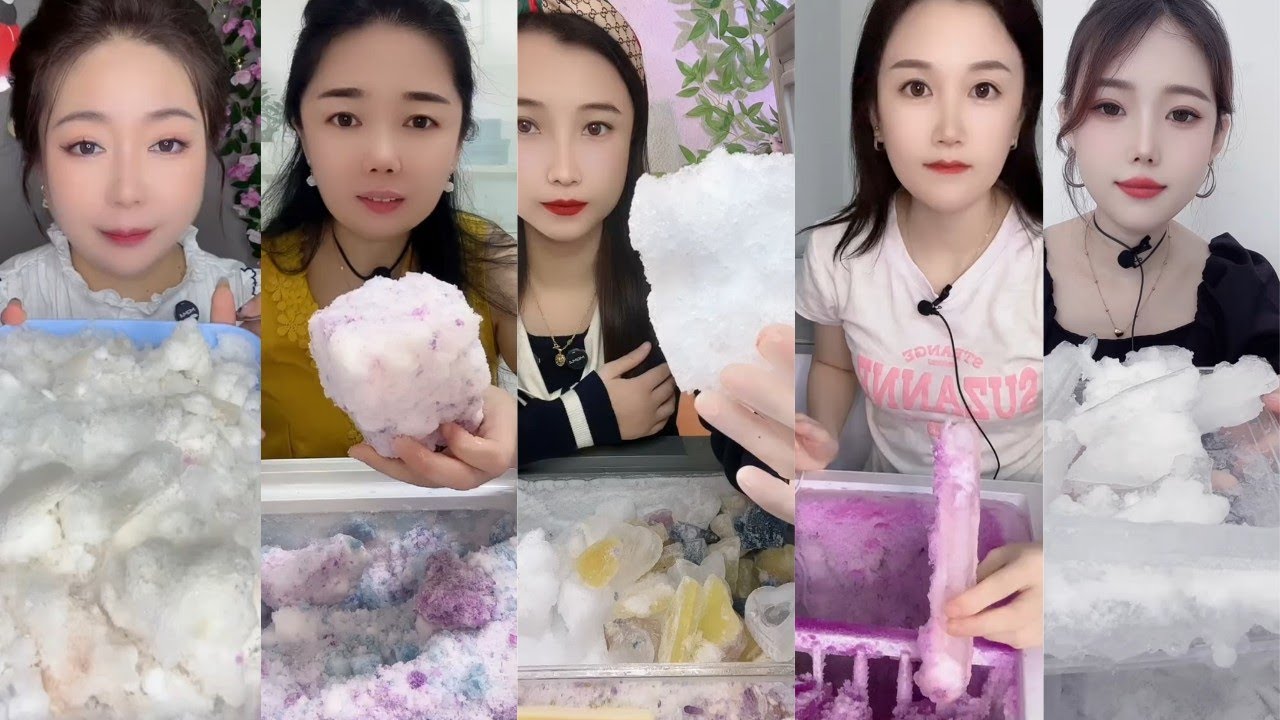 ASMR ICE EATING || FREEZER FROST EATING || SATISFYING SOFT CRUNCHY FROST BITES ASMR🧊 