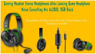 Gaming Headset Stereo Headphones Altec Lansing Game Headphone Noise Cancelling Mic AL2000, RGB Black screenshot 5