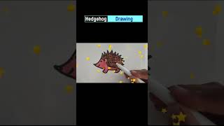 Hedgehog Drawing, Painting and Coloring for Kids & Toddlers | Easy Animal Drawings