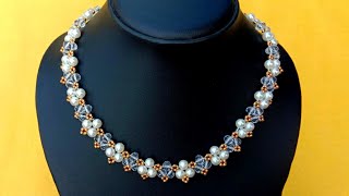 How To Make//Necklace//Beaded Crystal Necklace// Useful & Easy