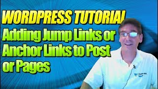 how to add jump links or anchor links to wordpress