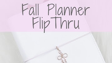 Personal Wide Flip Thru | Fall Setup