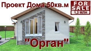 Продуманный и Комфортный Дом 50 кв.м . Каркасный  Дом 6х8 Проект #Орган .