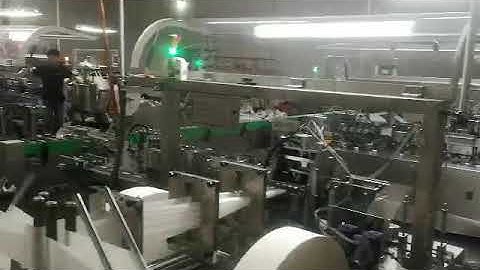 full automatic production line of WET wipes packing machine + box cartoning machine