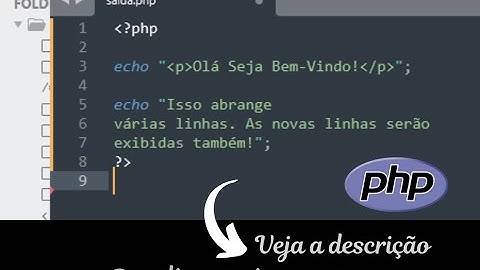 Comando de saída Echo em PHP | Programação em PHP