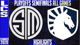TSM vs TL Highlights ALL GAMES | LCS Playoffs Semifinals Summer 2020 | Team Solomid vs Team Liquid