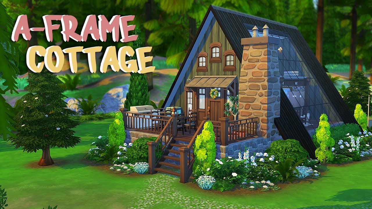 A Frame Cottage The Sims 4 Speed Build Youtube