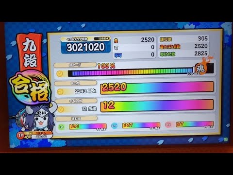 太鼓の達人ニジイロVer. 【段位道場2021 九段】全良/虹枠金合格