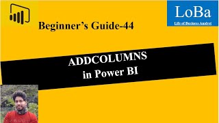 power bi addcolumns function