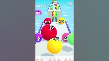 Ball Run 2048 - All Levels Walkthrough Gameplay iOS, Android Mobile Game (Level 66-68) #shorts