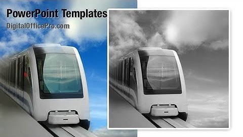 Train Transport PowerPoint Template Backgrounds - DigitalOfficePro #06963W