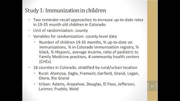 Dr. Miriam Dickinson: "A Method for Achieving Covariate Balance in Cluster Randomized Trials"
