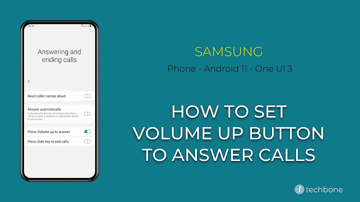 How to Set Volume up button to Answer Calls - Samsung Phone [Android 11 - One UI 3]