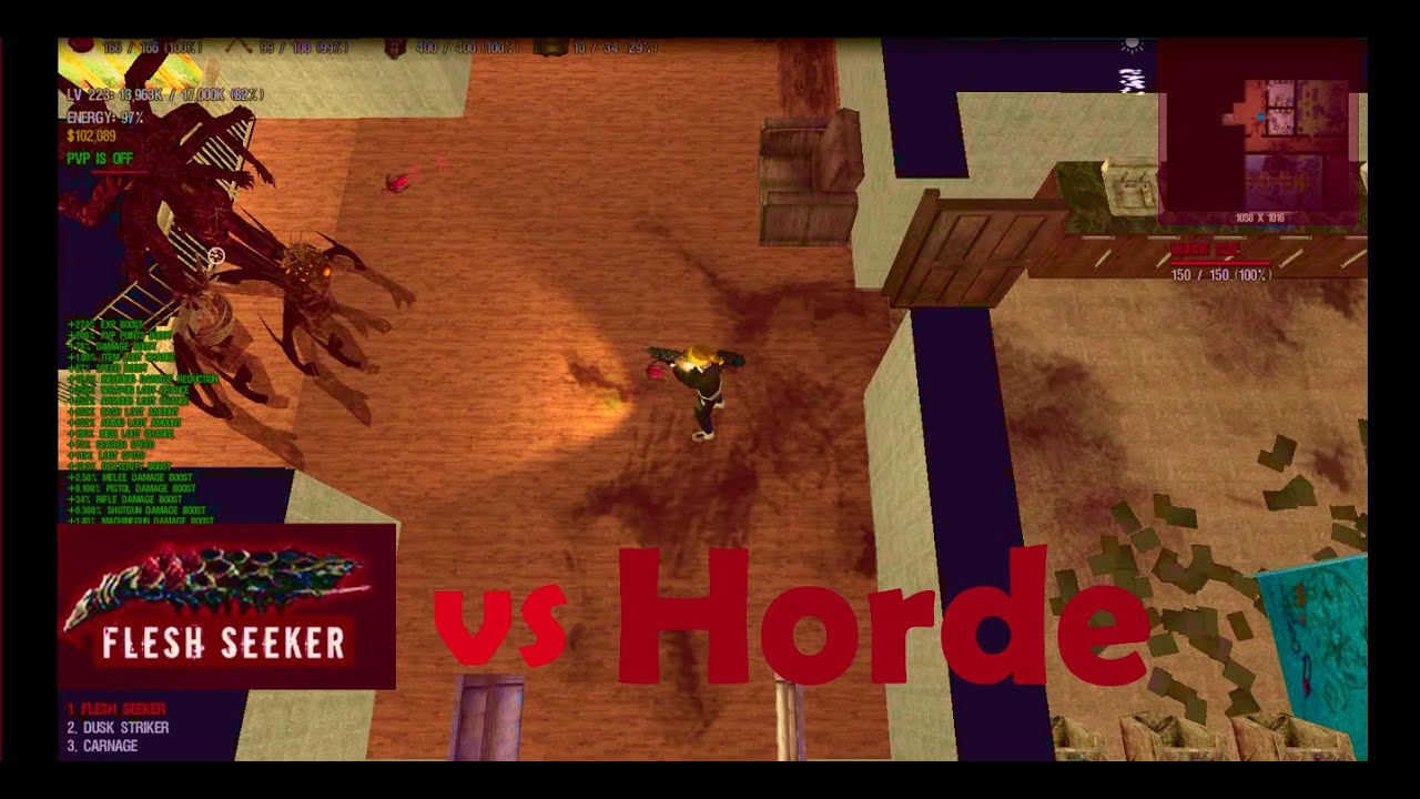 DeadFrontier Flesh Seeker VS. Deathrow Horde!!
