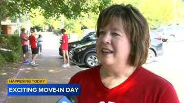 Move-in day at NC State University for students living on campus