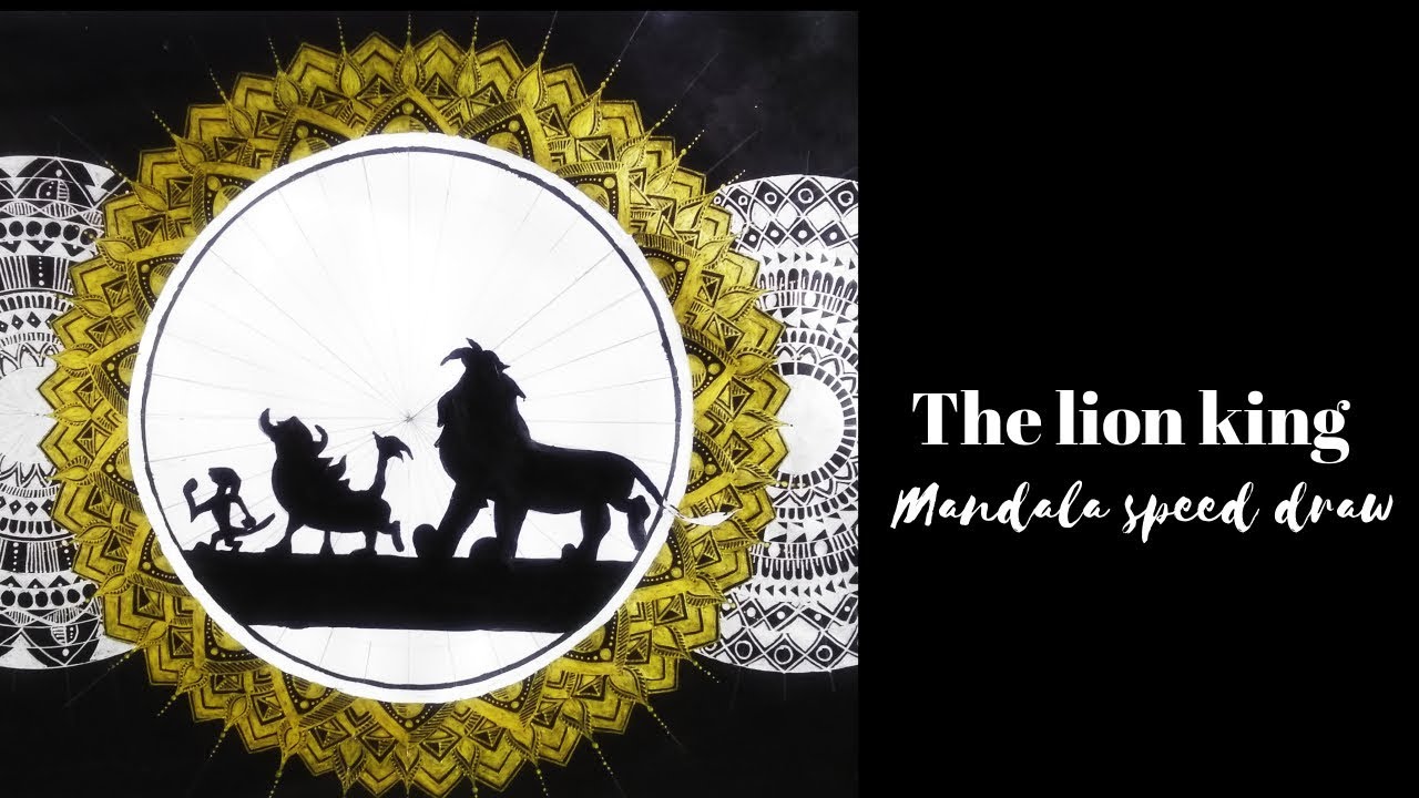 Download The lion King silhouette mandala speed draw. - YouTube