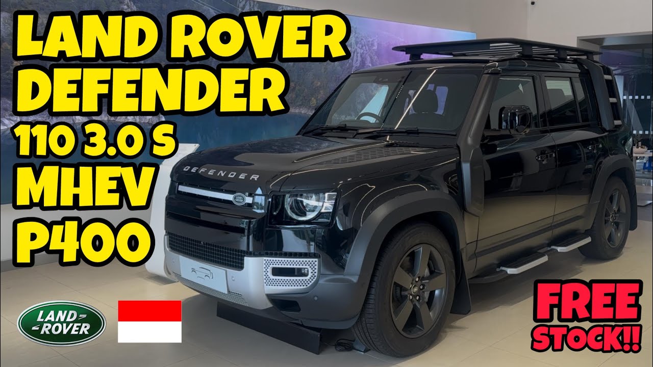 LAND ROVER DEFENDER 110 3.0 S P400 | SANTORINI BLACK ON EBONY | DEALER LAND ROVER INDONESIA