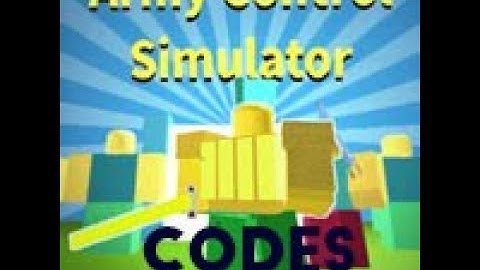 ALL CODES IN ARMY CONTROL SIMULATOR | Roblox