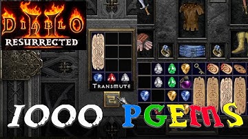 Rerolling GRAND CHARMS w/ 1,000 PERFECT GEMS!!! - Diablo 2 Resurrected
