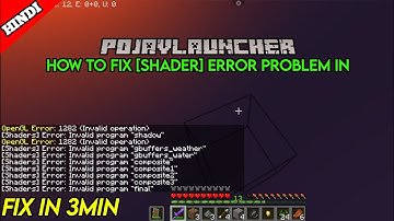How To Fix Pojav Launcher Shaders Error Problem || Pojav Launcher Shader Not Working