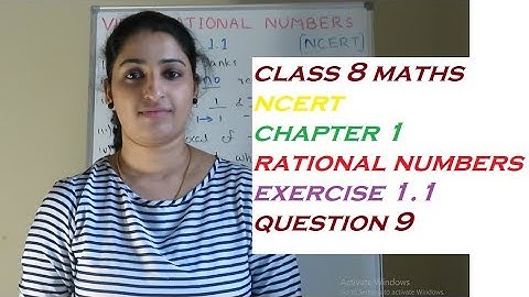 Class 8 - Chapter 1- Rational Numbers- Exercise 1.1- Question 9