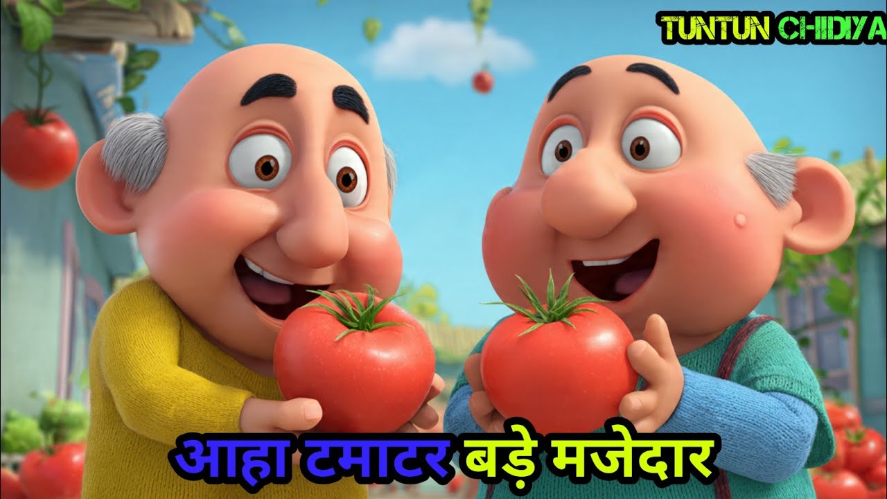 आहा टमाटर बड़े मजेदार 🍅 | Aha Tamatar Bade Majedar | Kids Cartoon Rhyme | AI 3D Animation Song