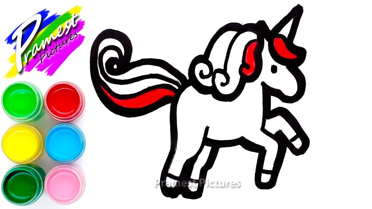 Unicorn Xd83cxdfa8 Cara Menggambar Dan Mewarnai Gambar Kuda Anak TK YouTube