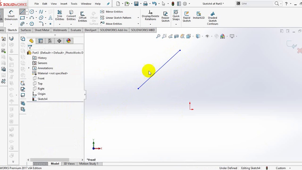 Hướng dẫn lệnh line trong solidworks - 4CHaUi - YouTube