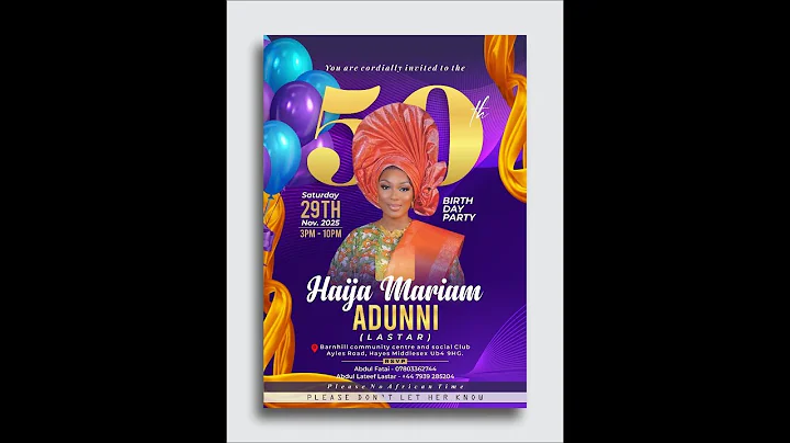 ALHAJA MARIAM ADUNI LASTAR  SURPRISE 50TH BIRTHDAY