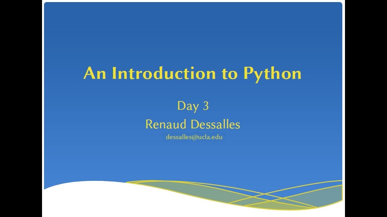QCB Collaboratory | Introduction to Python | Day 3 - YouTube