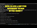 How to use a Jupyter notebook to run MySQL Query?