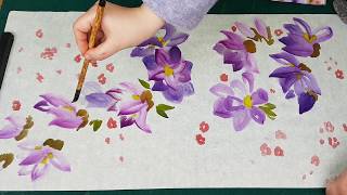 Как нарисовать Магнолию видео урок How to draw Magnolia painting tutorial 목련 그림 그리기 Как нарисовать Магнолию видео урок How to draw Magnolia painting tutorial 목련 그림 그리기