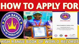 @highrangebookofrecords7645 World Record Kaise banaye Set World Record High Range book of Record