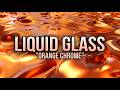 3 Hours Orange Chrome with Liquid Glass Animation For TV | 4K Screensaver