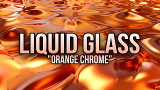 3 Hours Orange Chrome with Liquid Glass Animation For TV | 4K Screensaver