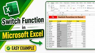 Day 76 Switch Function in Excel 😍 | Switch Formula in Excel | Excel Switch Function | Excel Tutorial