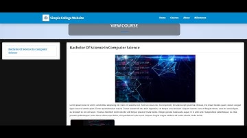 Simple College Website using PHP/MySQLi DEMO
